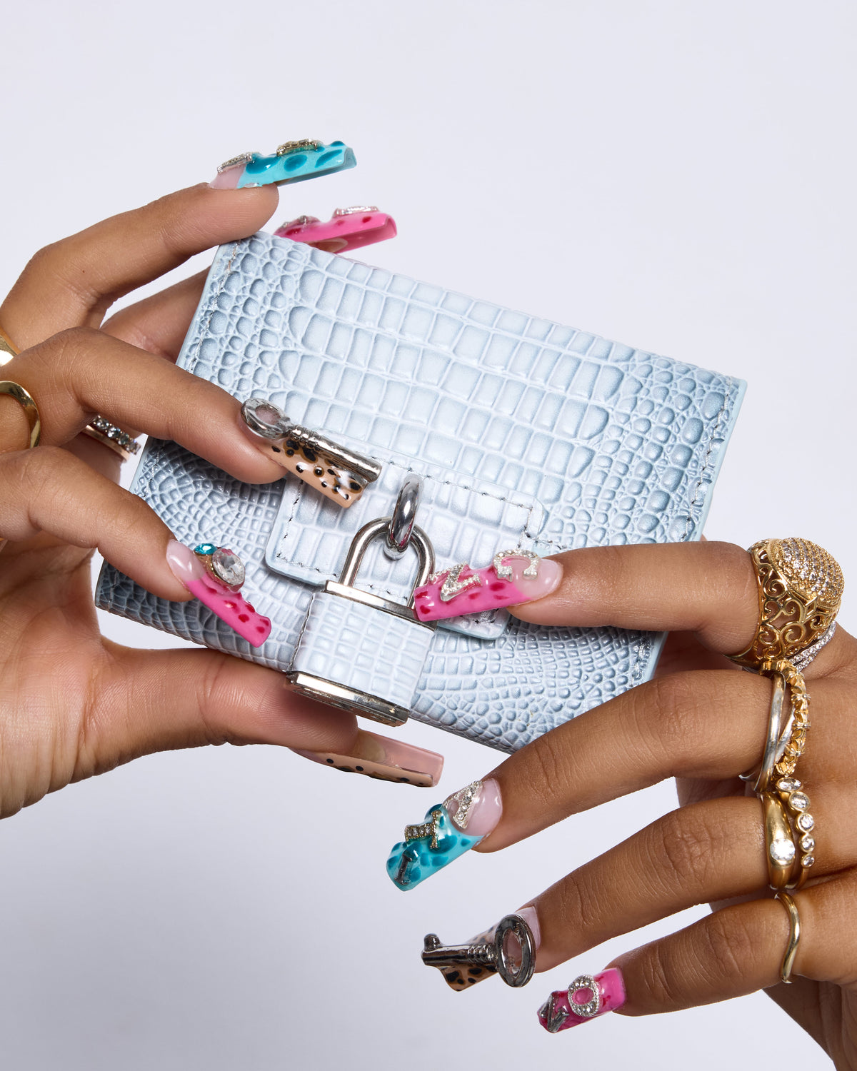 Icy Blue Croc Wallet Designation Official