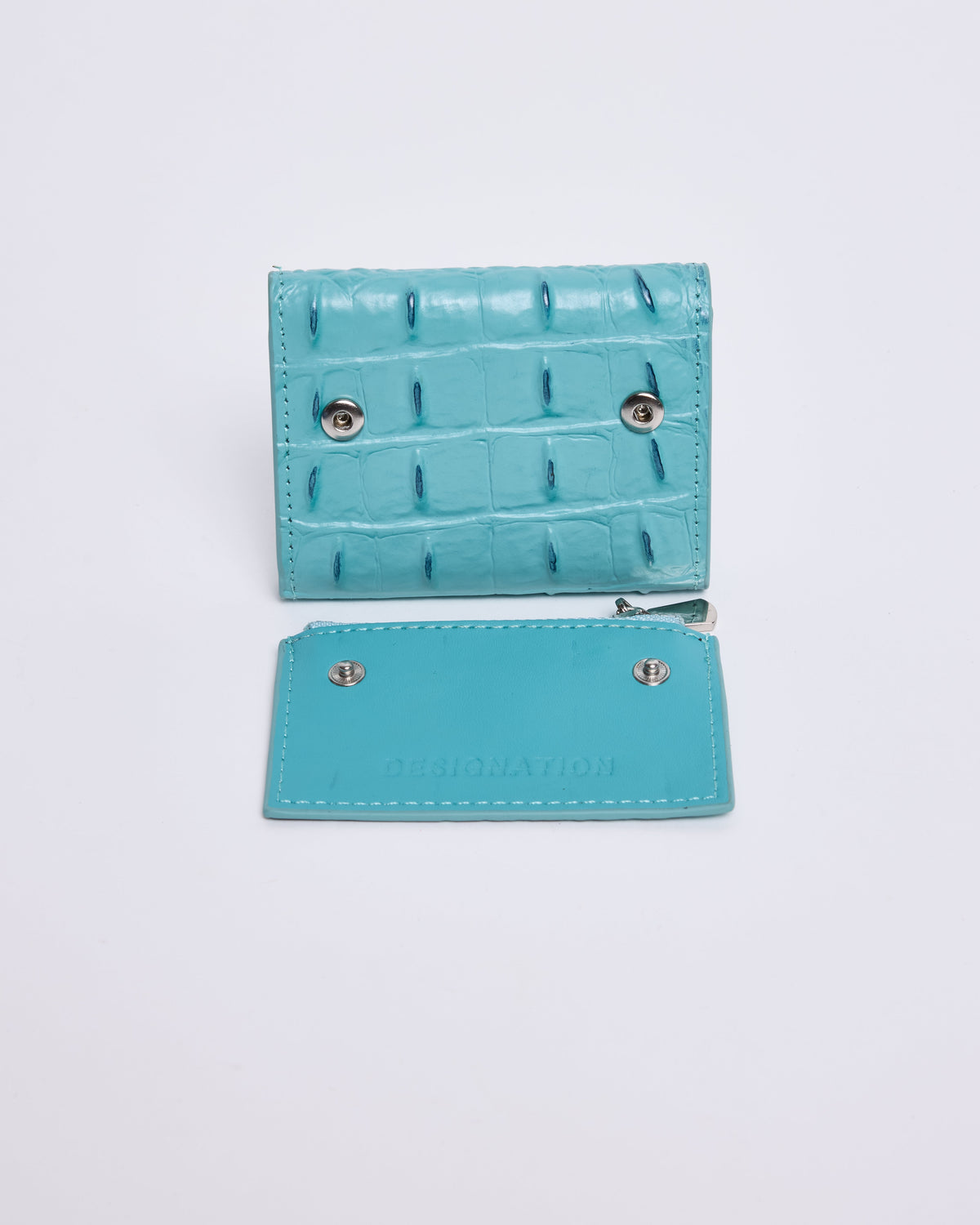 Blue Ombre Croc Wallet Designation Official