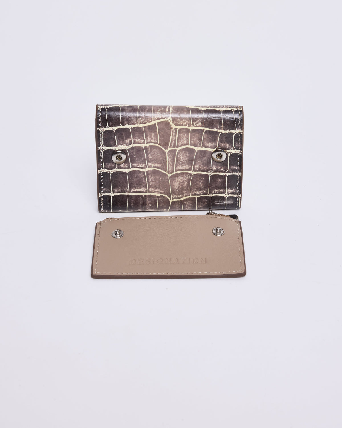 Brown Ombré Croc Wallet Designation Official
