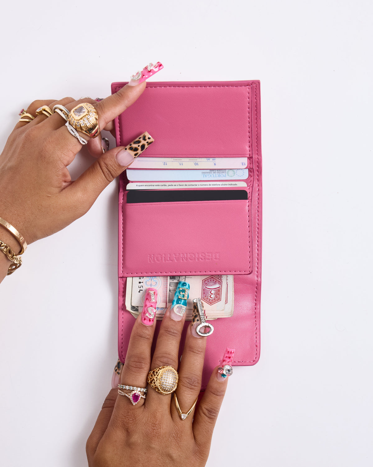 Pink Ombre Croc Wallet Designation Official