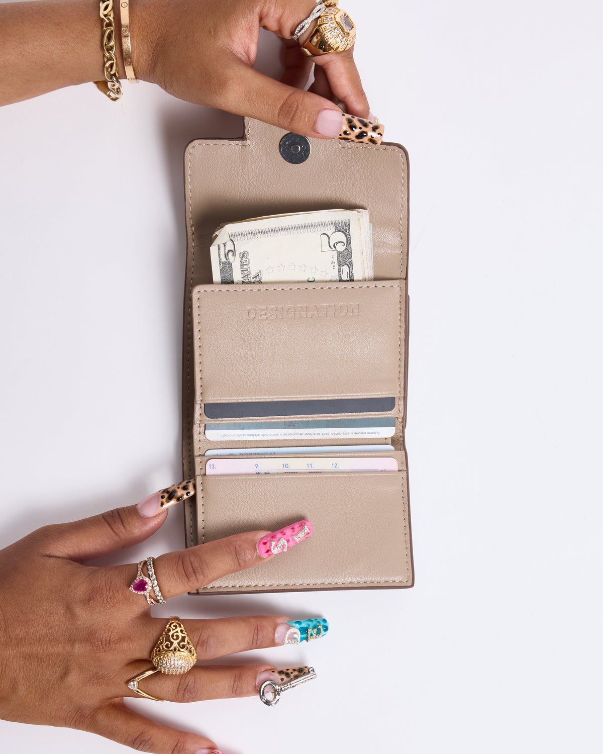 Brown Ombré Croc Wallet Designation Official