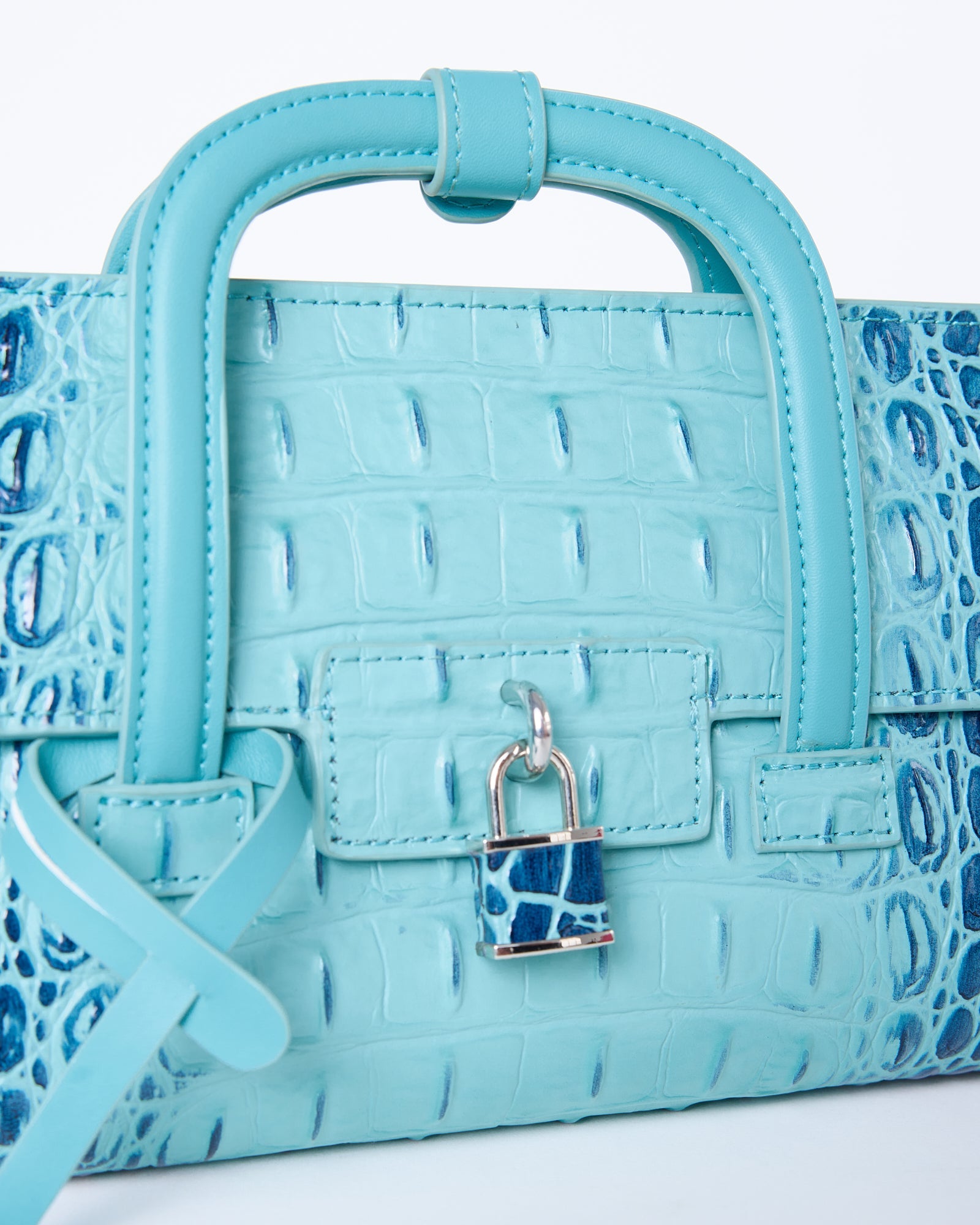 Blue Ombre Croc Clutch Designation Official