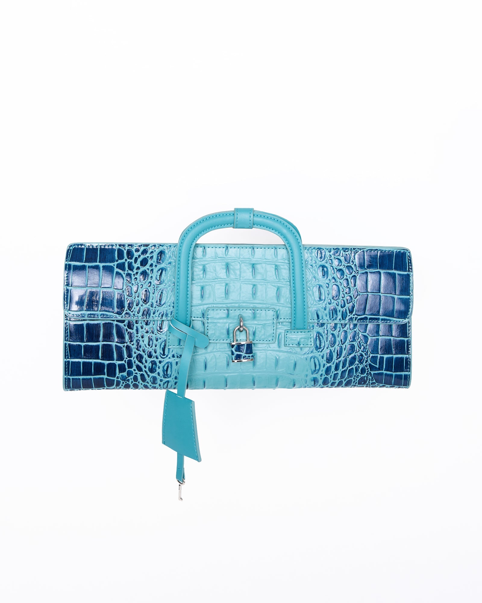 Blue Ombre Croc Clutch Designation Official