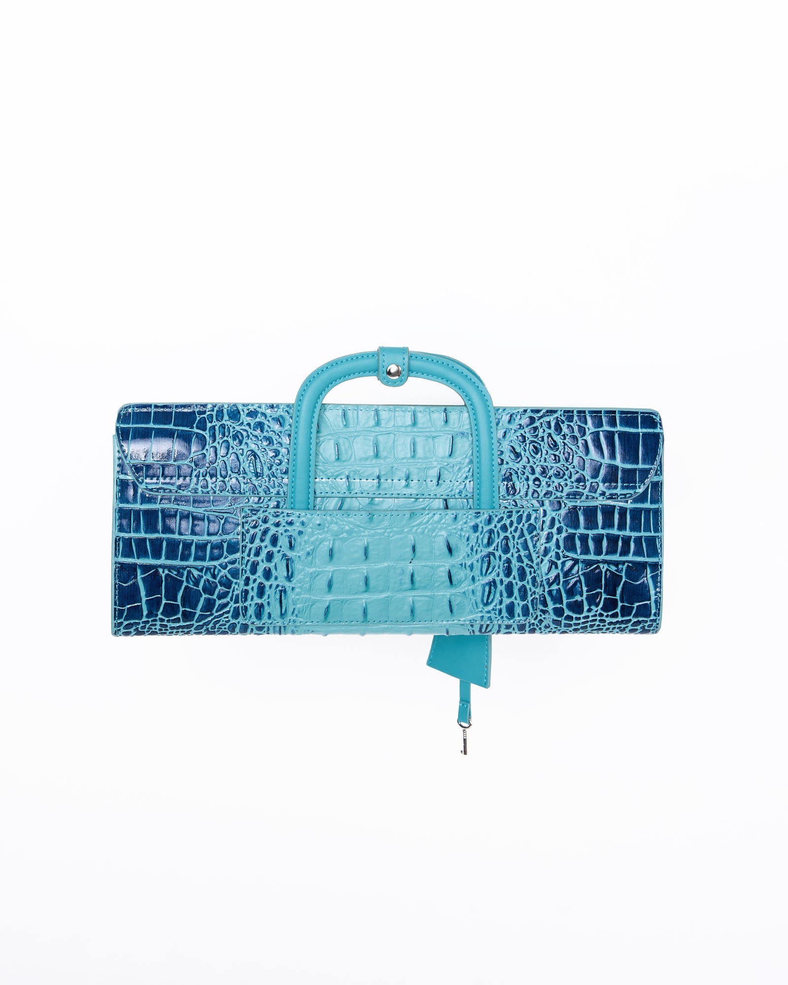 Blue Ombre Croc Clutch Designation Official